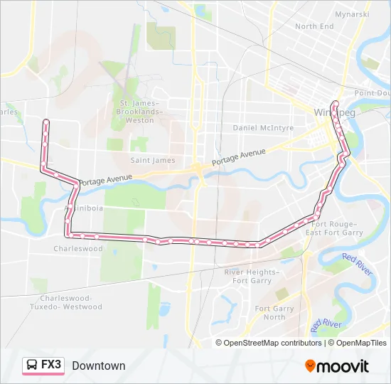 FX3 Bus Line Map