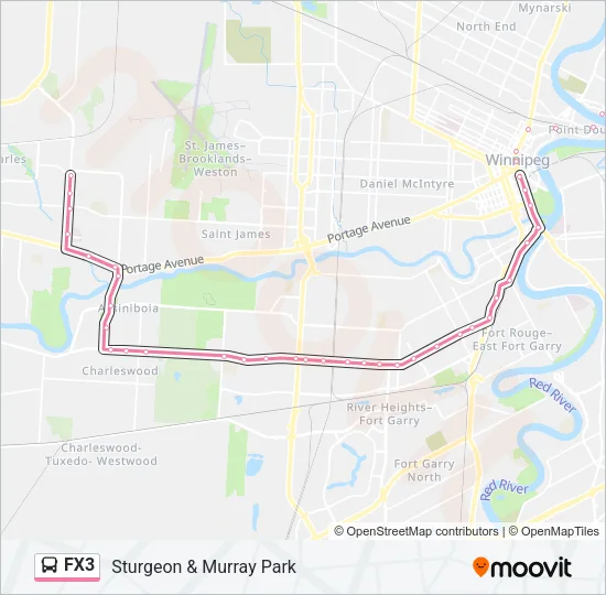 FX3 Bus Line Map
