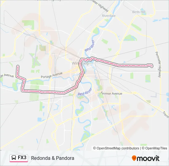 FX3 Bus Line Map