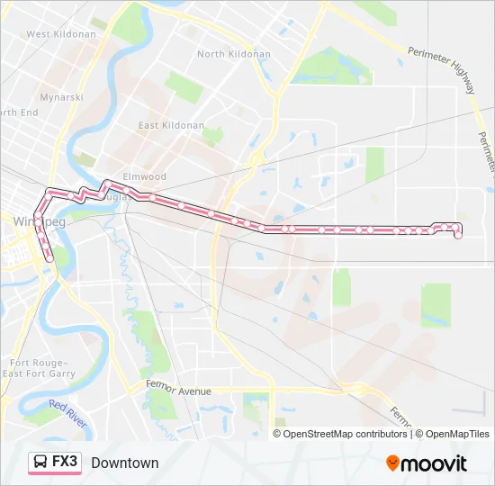 FX3 Bus Line Map