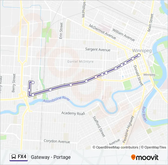 FX4 Bus Line Map