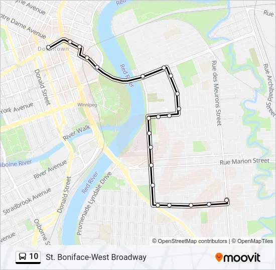 10 Bus Line Map