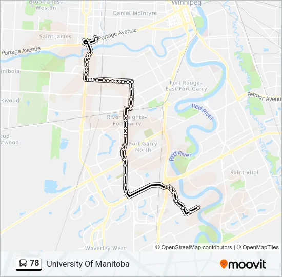 78 Bus Line Map