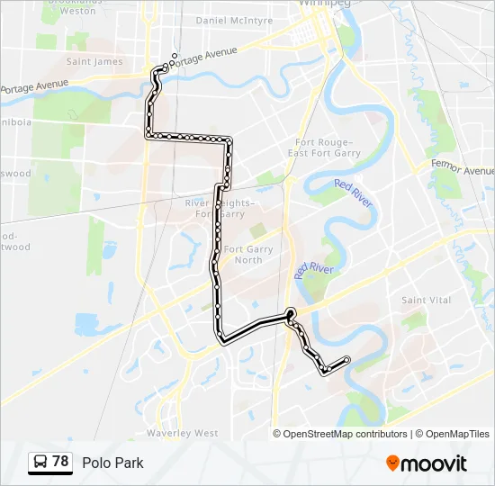 78 Bus Line Map