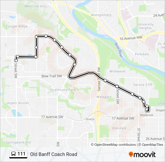 111 Bus Line Map