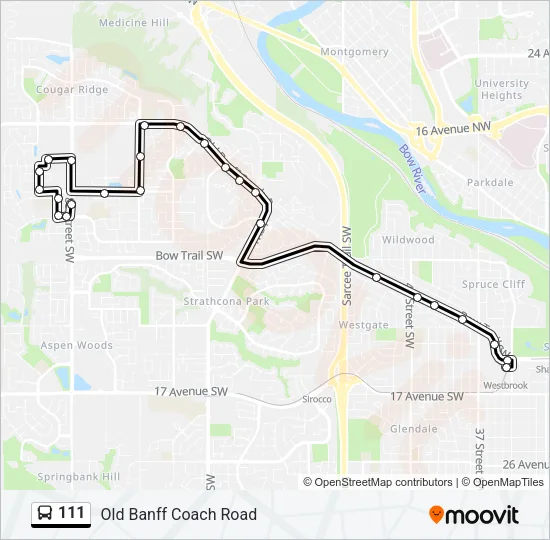 111 Bus Line Map