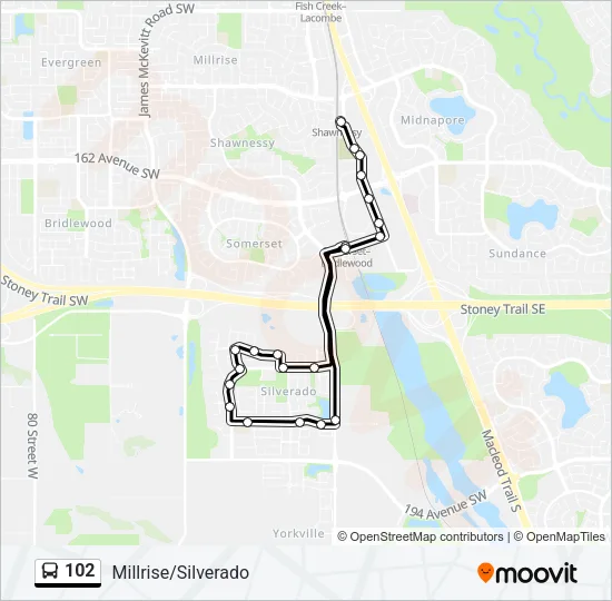 102 Bus Line Map
