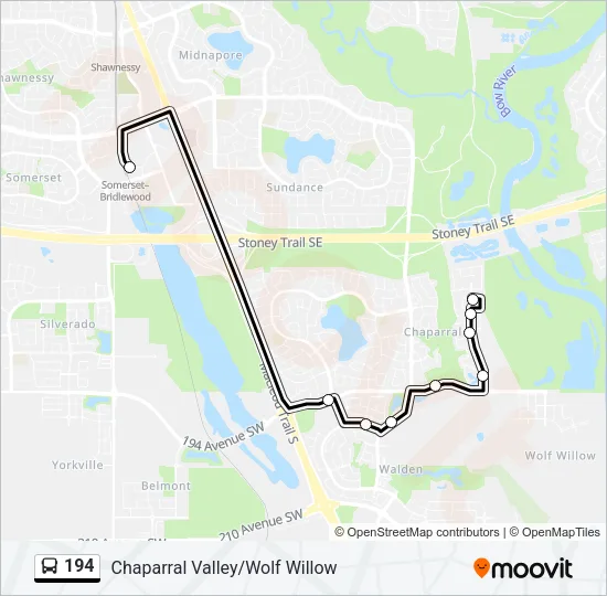 194 Bus Line Map