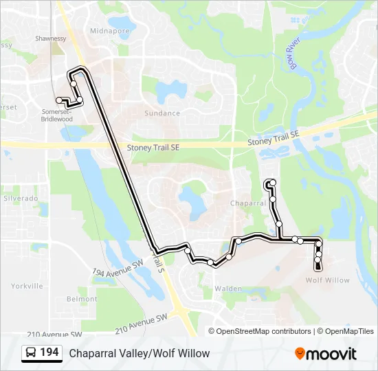 194 Bus Line Map