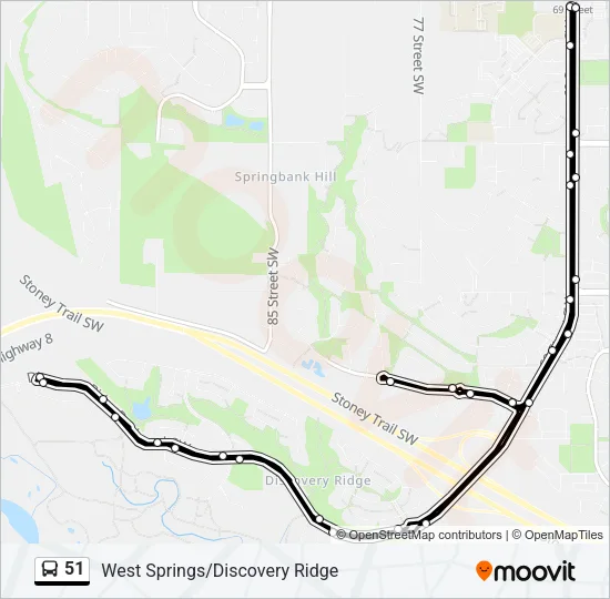 51 Bus Line Map