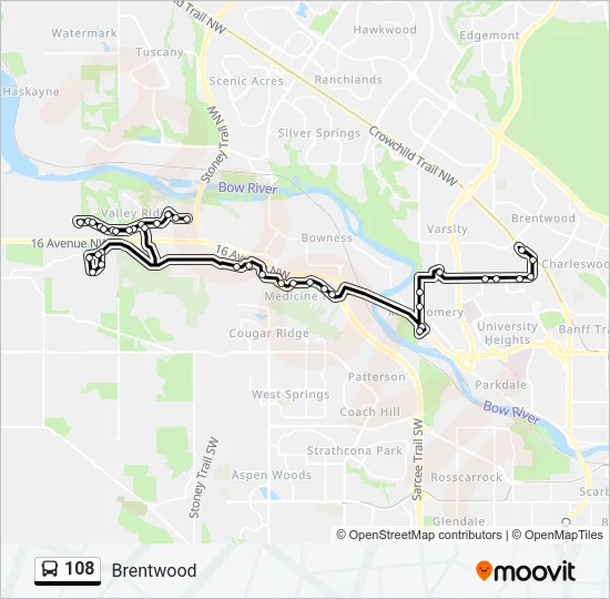 108 Bus Line Map