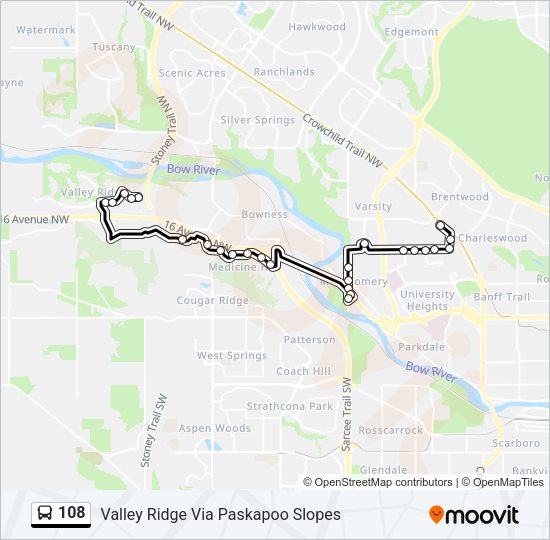 108 bus Line Map