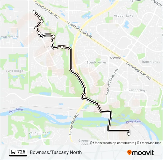 726 Bus Line Map