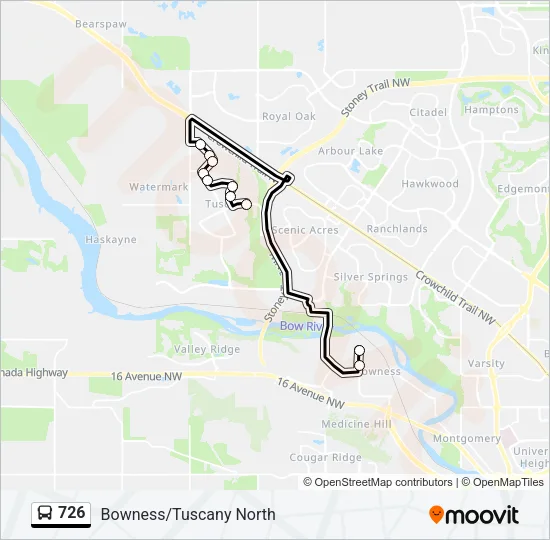 726 Bus Line Map