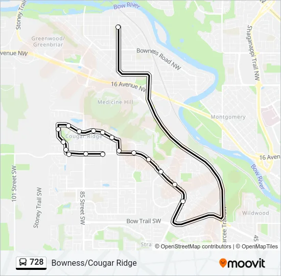 728 Bus Line Map