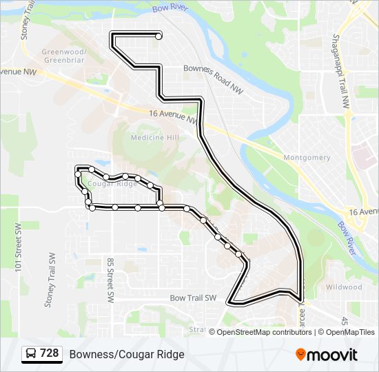 728 Bus Line Map