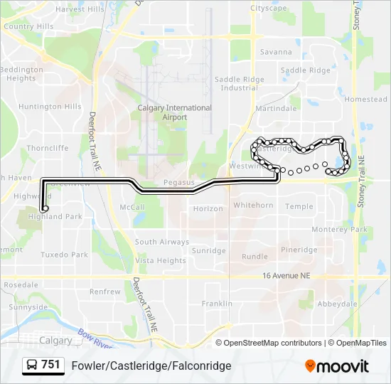 751 Bus Line Map