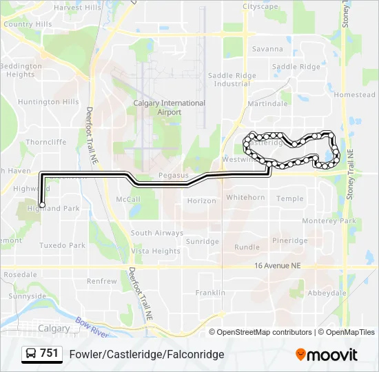 751 Bus Line Map