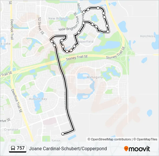 757 Bus Line Map