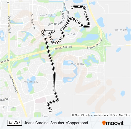 757 Bus Line Map