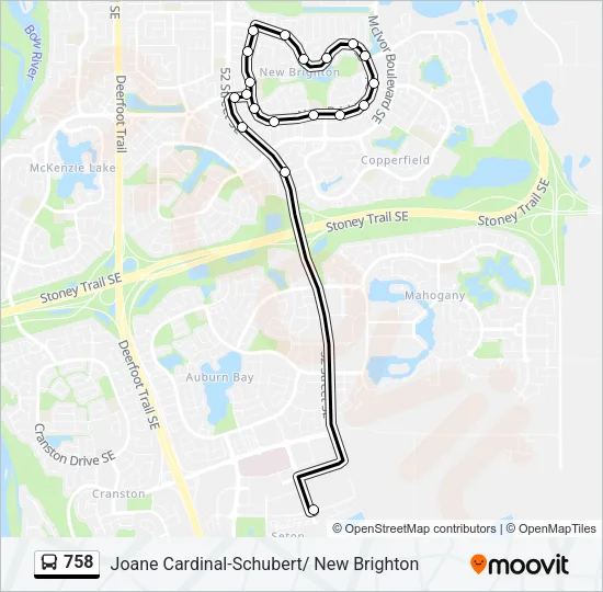 758 Bus Line Map