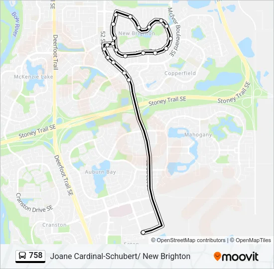 758 Bus Line Map