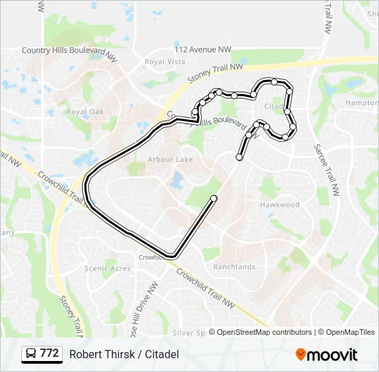 772 Bus Line Map