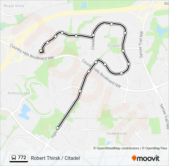 772 Bus Line Map