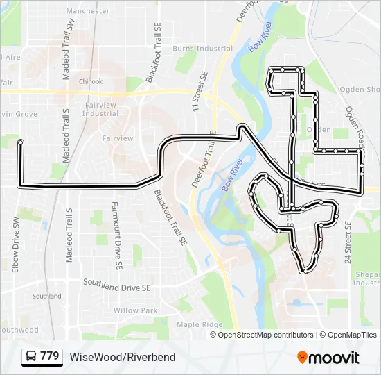 779 Bus Line Map