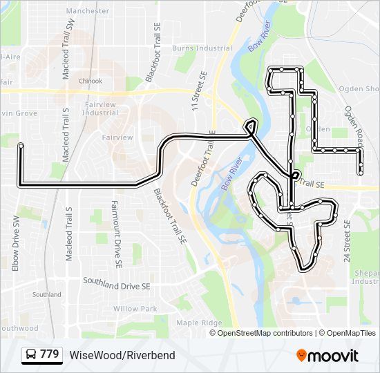 779 bus Line Map