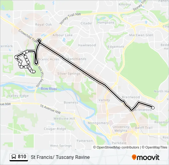 810 Bus Line Map