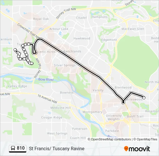 810 Bus Line Map
