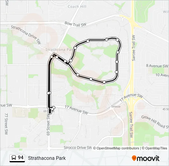 94 Bus Line Map