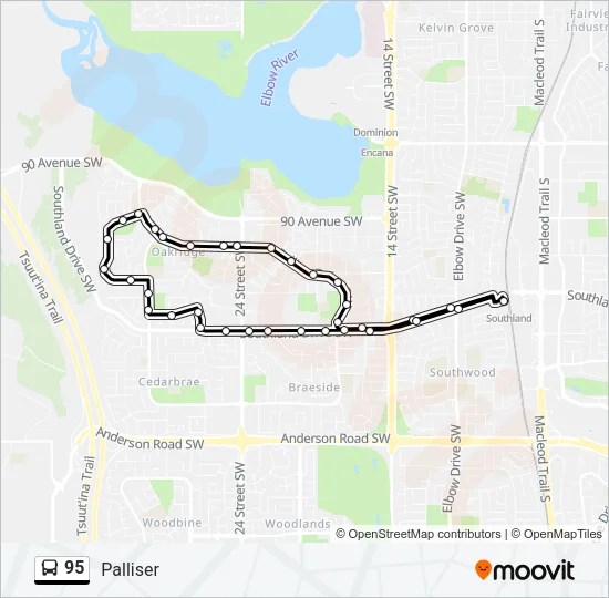95 Bus Line Map