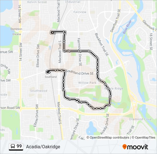 99 Bus Line Map