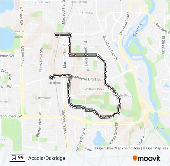 99 Bus Line Map
