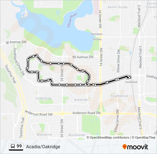 99 Bus Line Map