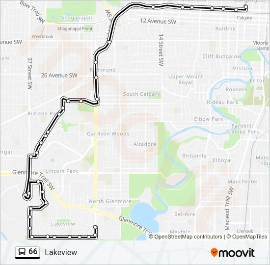 66 Bus Line Map