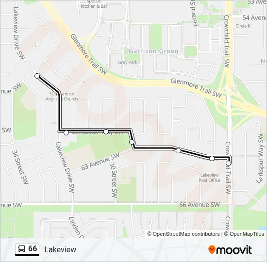 66 Bus Line Map