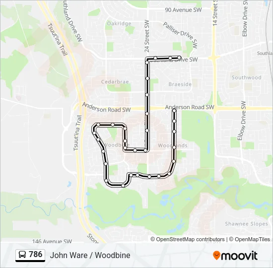 786 Bus Line Map