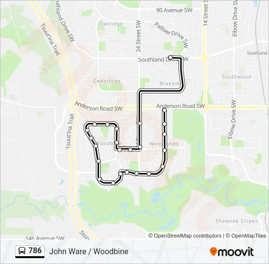 786 Bus Line Map