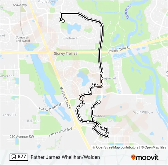 877 Bus Line Map