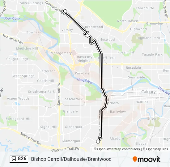 826 Bus Line Map