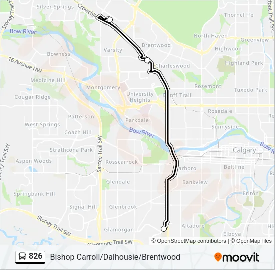 826 Bus Line Map