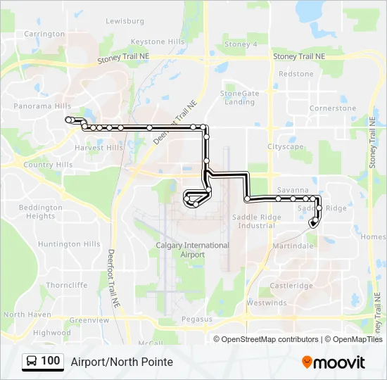 100 Bus Line Map