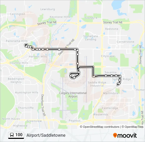 100 Bus Line Map