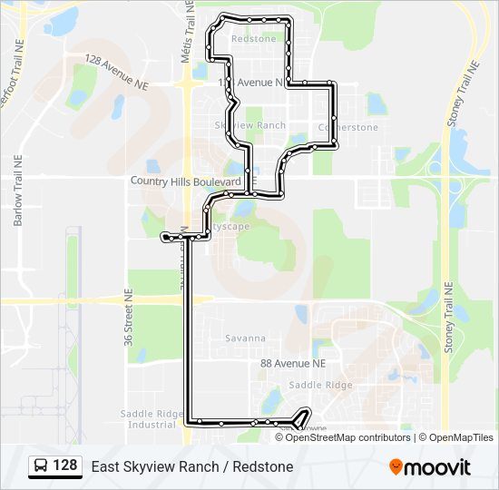 128 bus Line Map