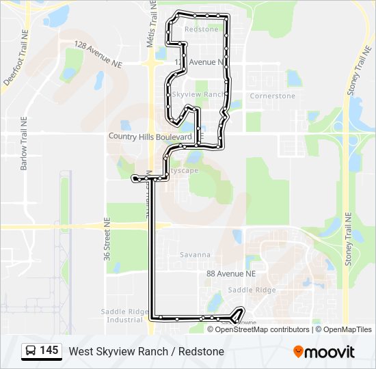 145 Bus Line Map