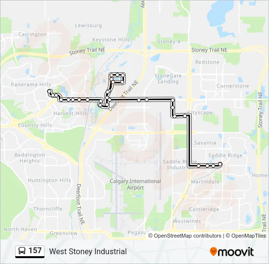 157 Bus Line Map
