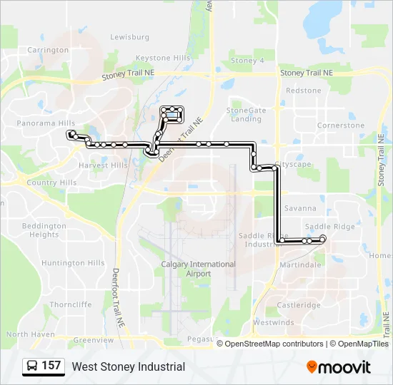 157 Bus Line Map